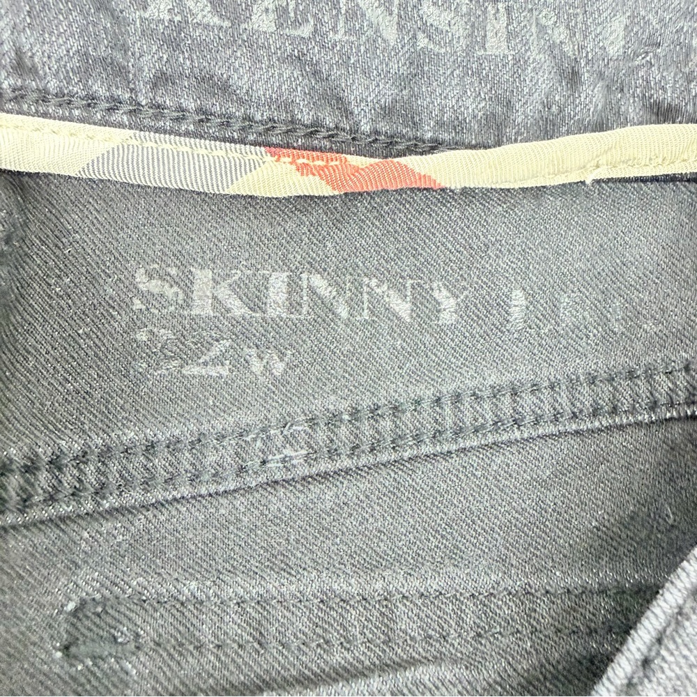 Burberry Brit Women’s size 32 Kensington Washed Black Skinny Leg Stretch Jeans - Picture 11 of 13